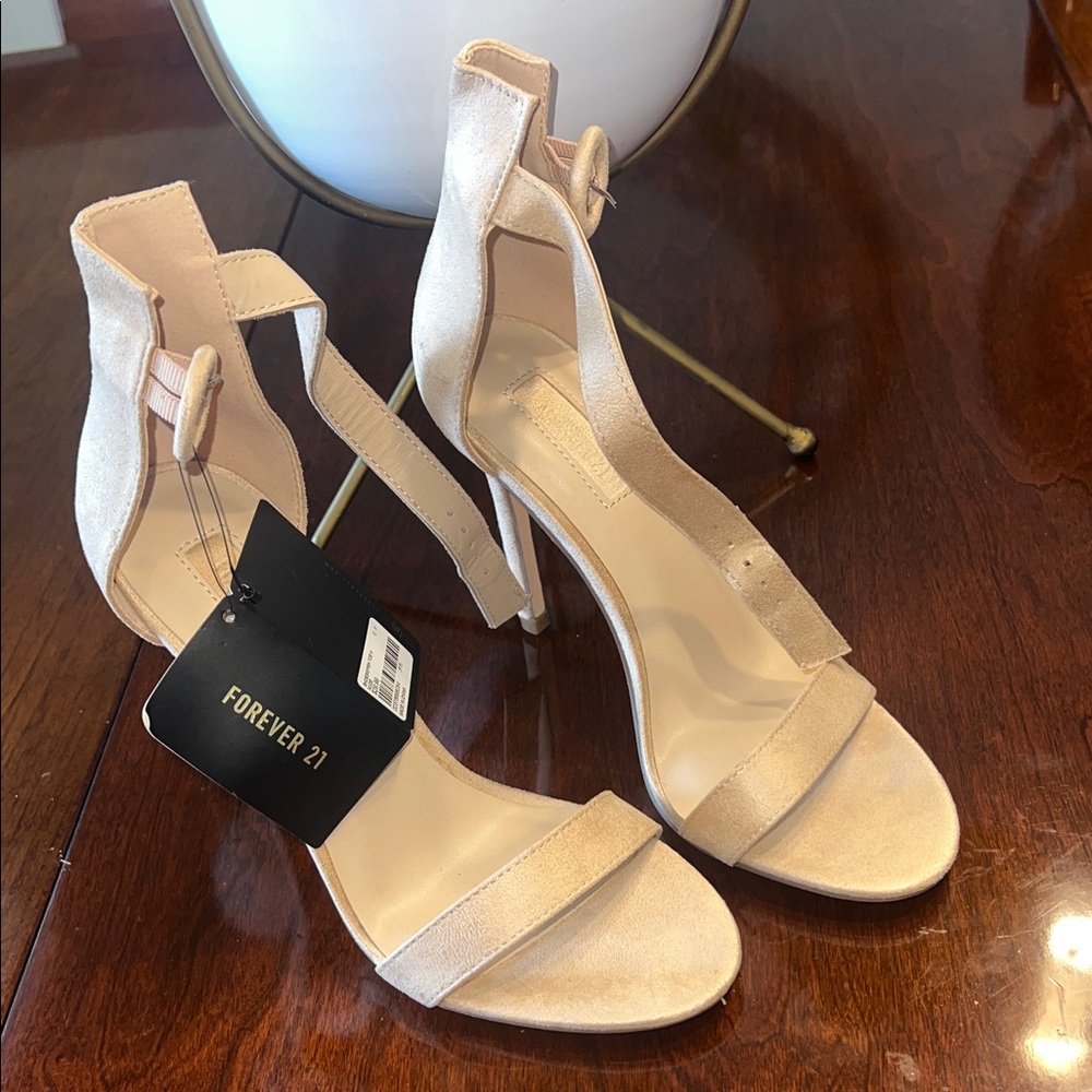 Forever 21 Nude Strappy Heels - Picture 2 of 6